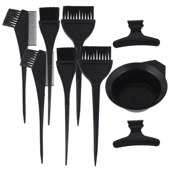 

9pcs Hair Dye Tool Kit Hair Coloring Set Useful Diy Dyeing Tool Set Hair Tinting Tools Dyeing Brushes Bowl(6pcs Brush + 1pc Bowl