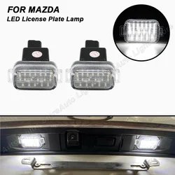 2 pçs led lâmpada da placa de licença led número luz da placa para 2014 2015 2016 2017 mazda a/t (aka mazda 6) 2014 2015 2016 2017