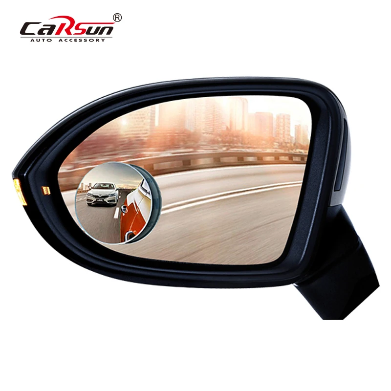 

CARSUN 2Pcs Car Mirror HD 360Degree Wide Angle Adjustable Rotation Round Car Parking Rearview Blind Spot Mirror Auto Accessories