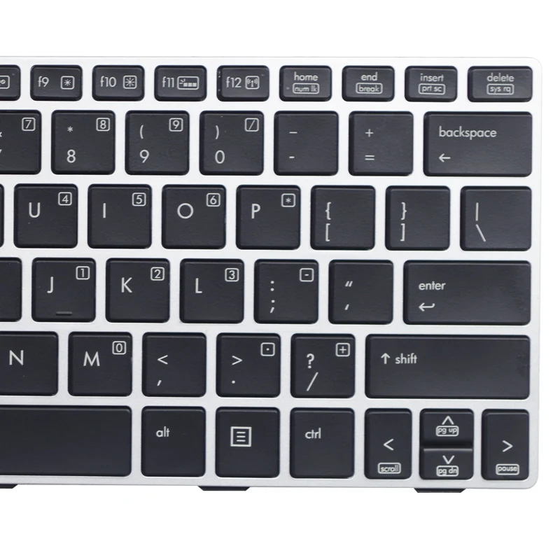GZEELE Silver Backlit US Laptop Keyboard