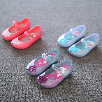 

3D Elsa Anna Casual Shoes Girls Snow Princess Princess Soft Cartoon Cinderella Crystal Costume Shoes Baby Girls Cosplay Costume