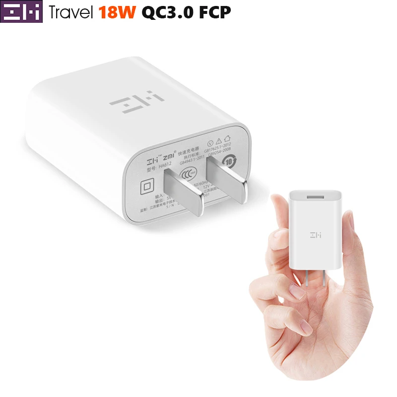 Дорожное зарядное устройство ZMI 18 Вт макс. QC3.0 FCP [5V2A для iOS] милый умный выход