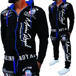 ZOGAA 2019 Брендовые мужские спортивные костюмы, спортивная одежда для мужчин из 2 предметов, повседневный мужской спортивный костюм с