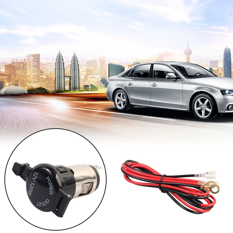 Водонепроницаемый 12 V, USB автомобильный сигаретный прикуриватель разъем Зарядное устройство Мощность адаптер кабель предохранитель