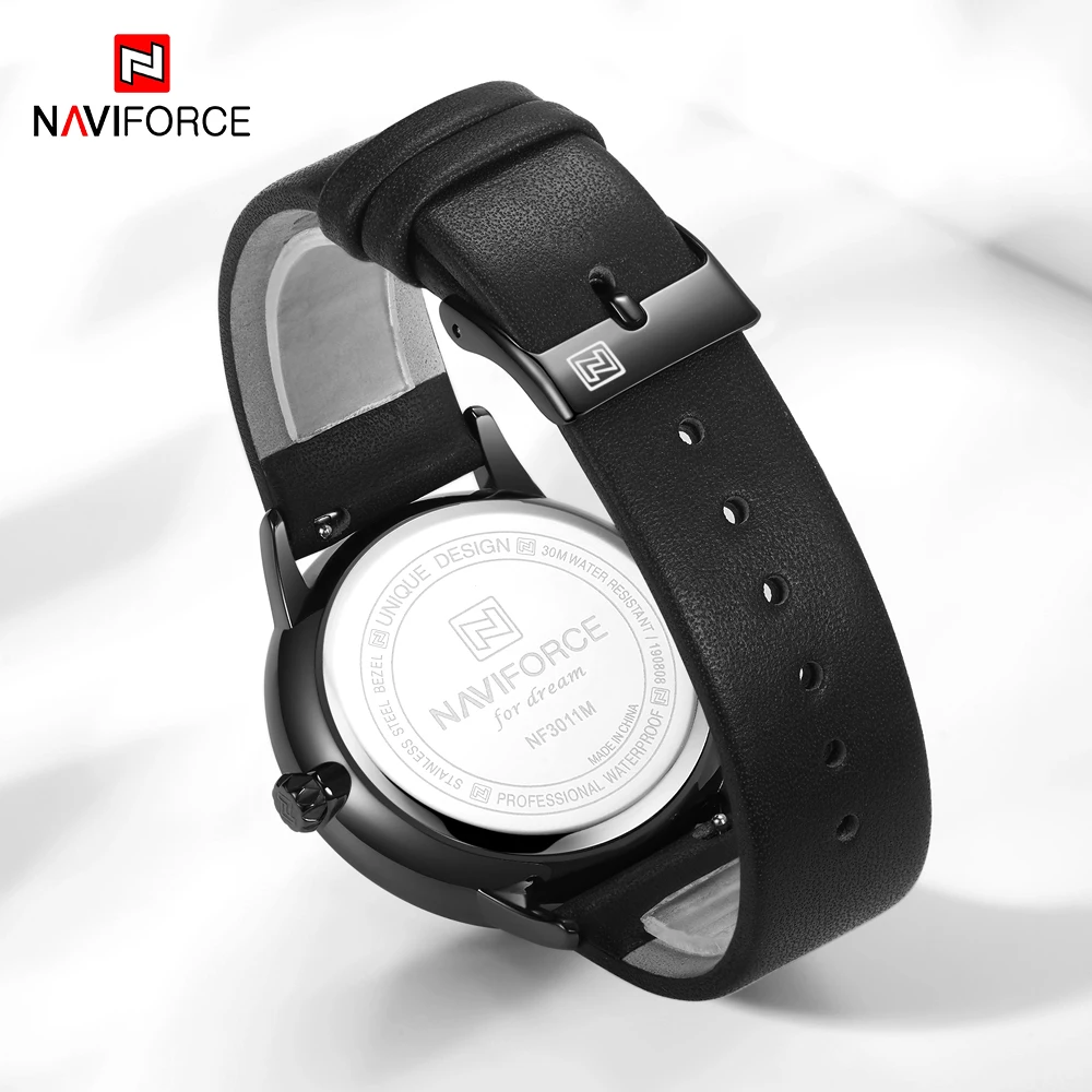 NAVIFORCE 9 мм ультра-тонкий циферблат часы мужские лучший бренд класса люкс кварцевые часы мужские 24 часа дата кожа водонепроницаемые наручные часы мужские