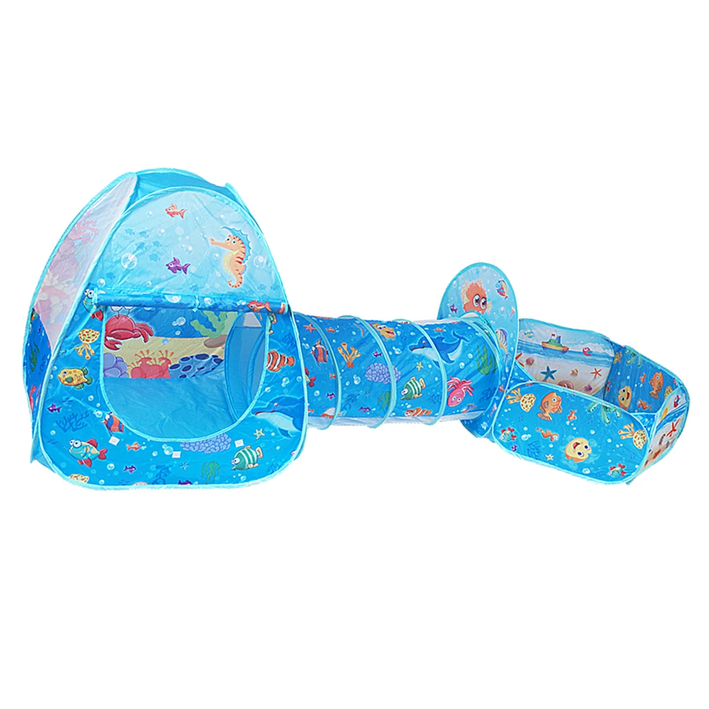 

3-in-1 Pop Up Children Play Tent Large Playhouse Ball Pit with Storage Case Kids Indoor Outdoor Toy Pop Up Tent Ball Pool Toy