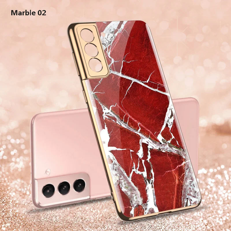 samsung silicone Tempered Glass Color Painting Cover For Samsung Galaxy S21 S21Plus S21Ultra S21FE Case Camera Protection Case For Samsung S21 silicone case samsung