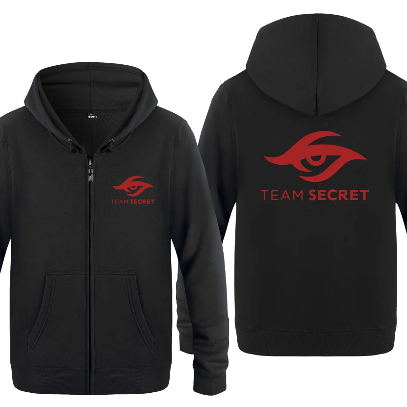 HEY HOT DOTA2 TI5 Team Secret толстовки с логотипом мужские мужские флисовые кардиганы на молнии толстовки с капюшоном - Цвет: HEY HOT