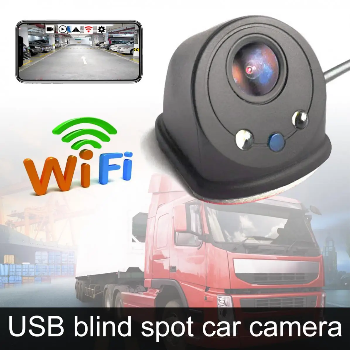 Wifi Car Backup Camera Usb Wireless Blind Spot Front Rear Side View
