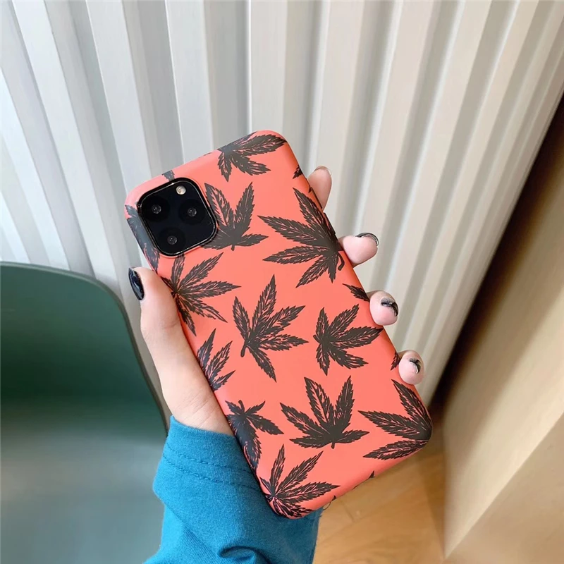 Цветной кленовый лист чехол для телефона для iphone 8 Plus 6 6S 7 X XS чехол для Max XR для iphone 11 11Pro Max мягкая IMD матовая задняя крышка