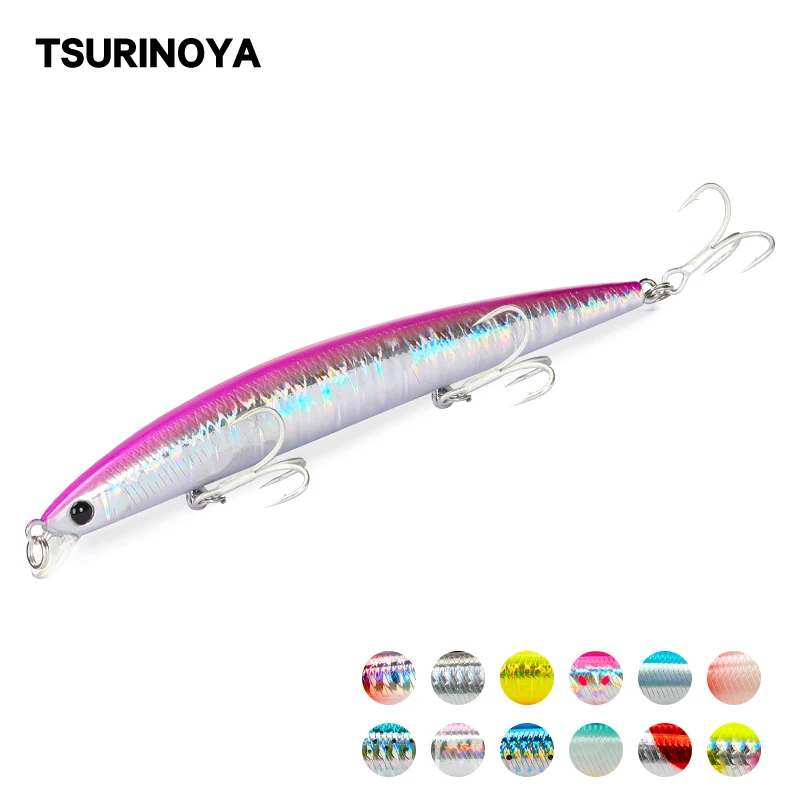 TSURINOYA новая Рыболовная Приманка Minnow DW72 125 мм 14 3g с постепенным увеличением