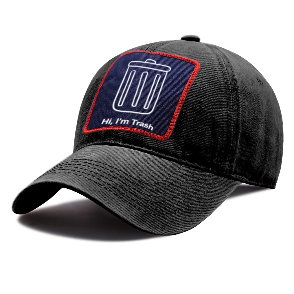 

Trash Can Print Baseball Caps Hip Hop Funny Adjustable Unisex Snapback Hat Outdoor Casual Riding Hats Sunscreen Cotton Golf Cap