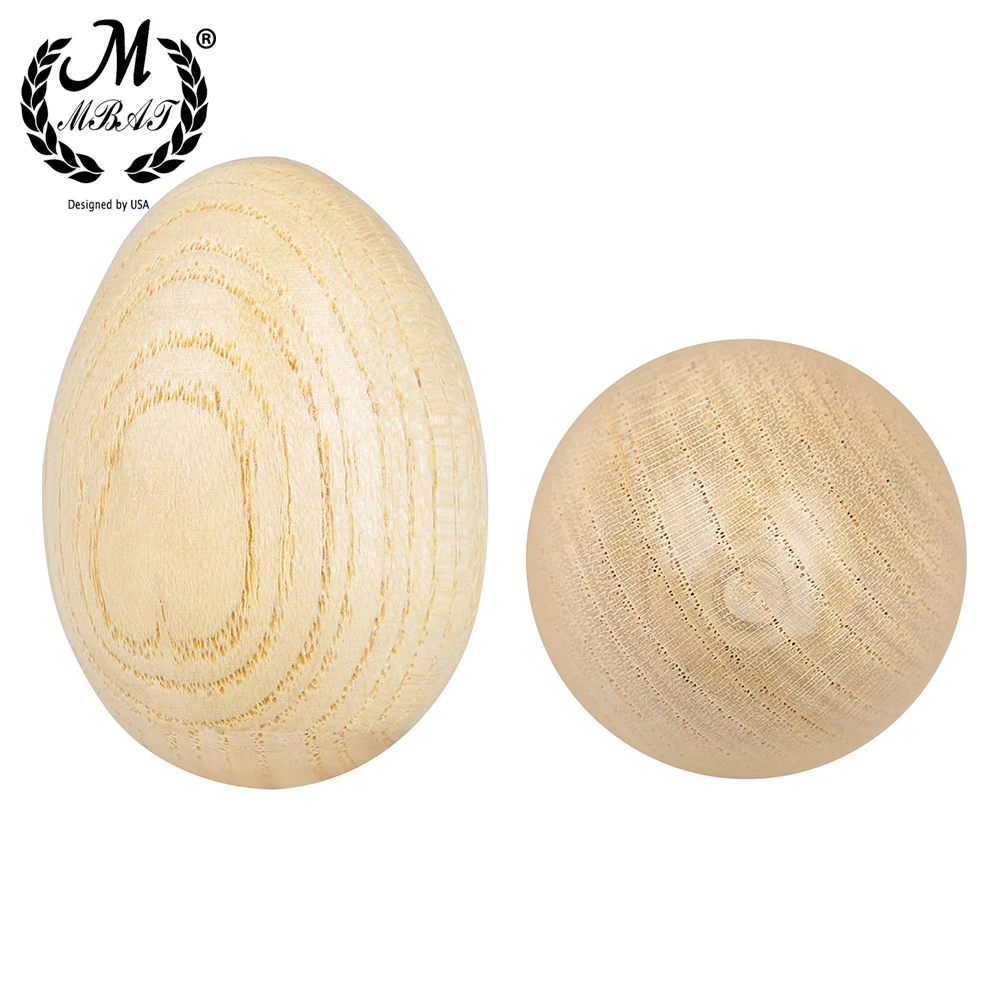 M MBAT Orff Wooden Sand Eggs Random Color Kids Maracas Rattles Baby Early Learning Educational Music Toys Percussion Instruments