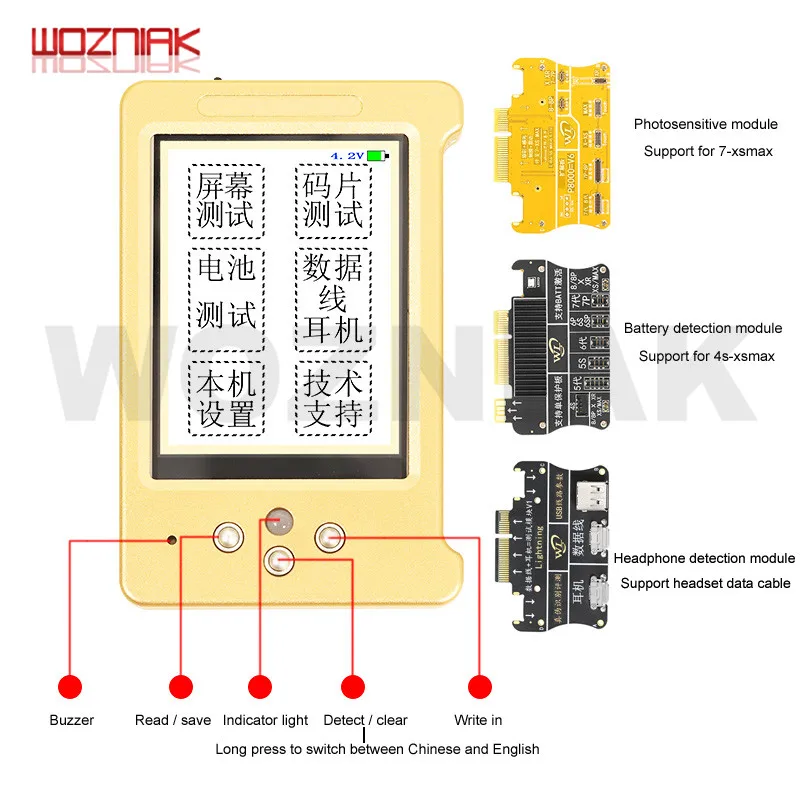 WL V6 Фоточувствительный ремонтный модуль 7 7p 8 8P X XS XSMAX XR 11 PRO программист Ремонт батареи гарнитура тестер Оптический сенсор инструменты