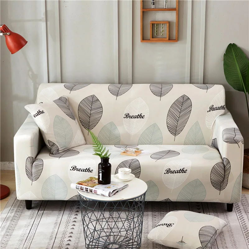Цветочный принт эластичный чехол для дивана Хлопковое полотенце на диван противоскользящие Чехлы для дивана для гостиной полностью завернутый Анти-пыль