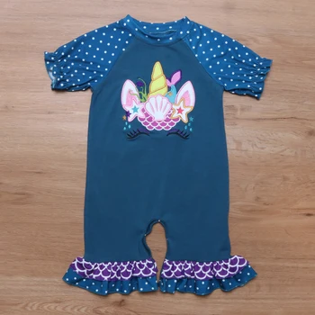 

Unicorn Day Baby Boy Girl Summer Clothes Bunny Embroidery Newborn Boutique Clothes Baby Romper GPF912-270-HY