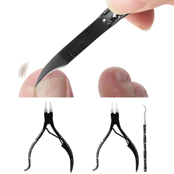 

1Pc Black Nail Art Cuticle Nipper Clipper Stainless Steel Manicure Trimmer Scissor Pedicure Dead Skin Remover