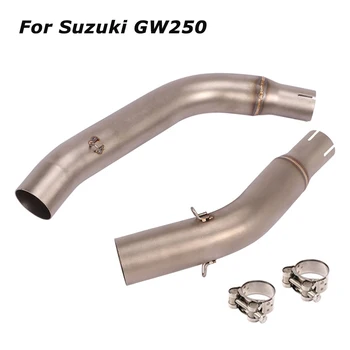 Slip for Suzuki GW250 Motorcycle Exhaust Left Right Side System Mid Link Connect Pipe 51mm