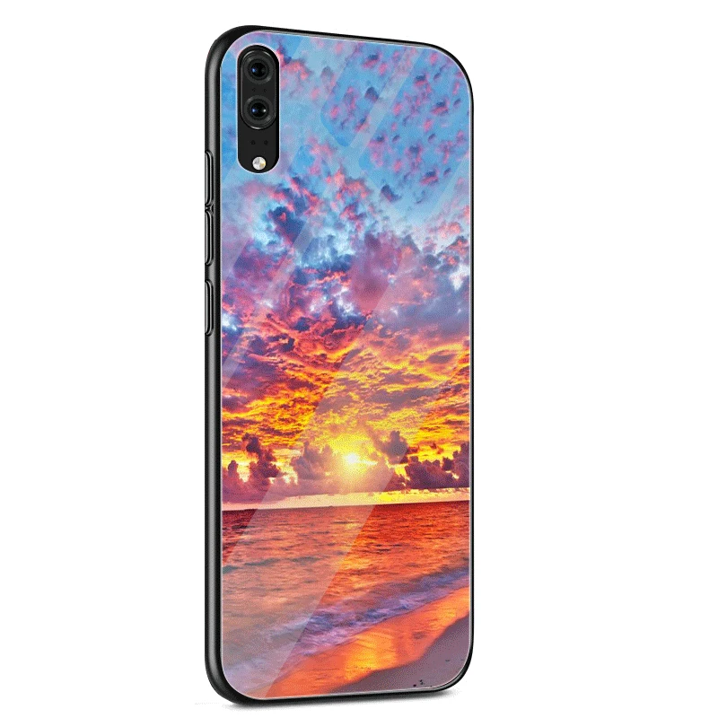 Стеклянный чехол для huawei P30 P20 P10 Y9 Y6 mate 20 Pro Lite P Smart Honor 7A 8X9 10