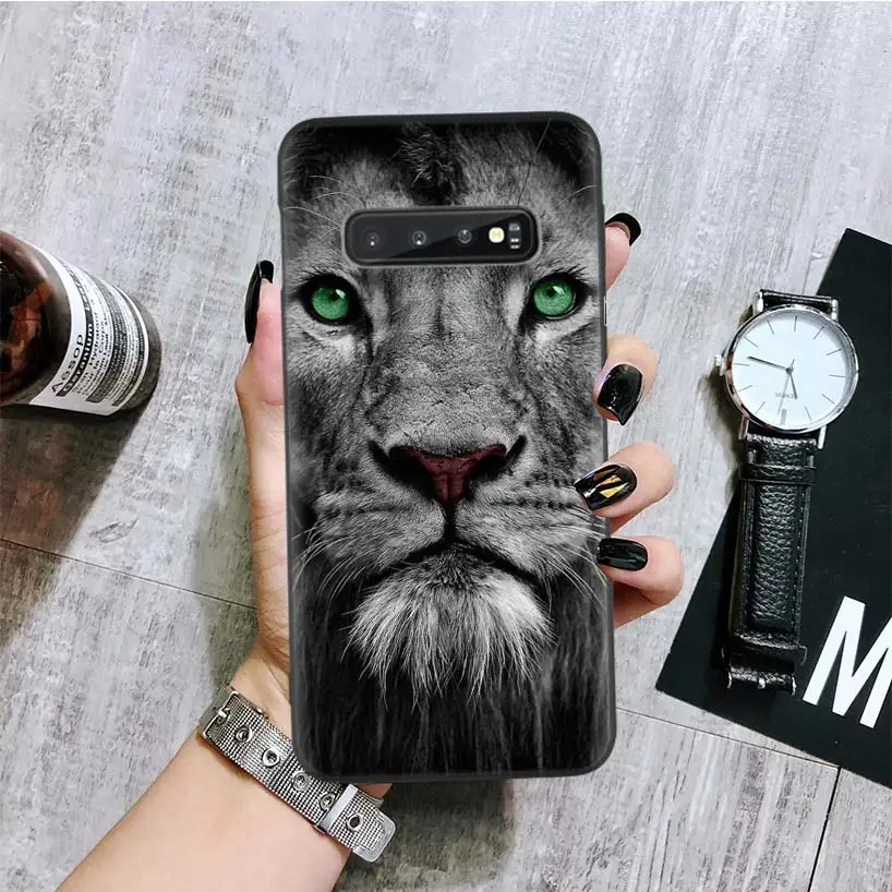 Лев альфа-самец Cub черная крышка чехол для телефона для samsung Galaxy A50S A10S A20S A10 A20E A30 A40 A50 A70 M40 M30S A80 корпус под плетенную сумку - Цвет: BA072-8