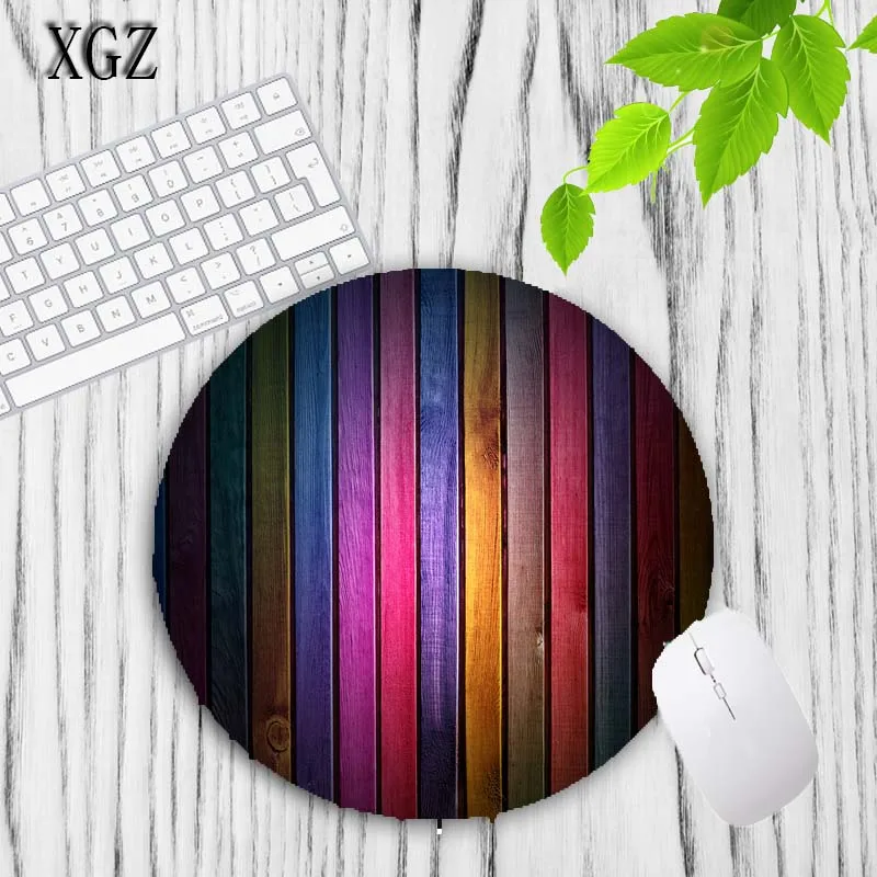 XGZ деревянный коврик для мыши, круглый коврик для мыши, 200x200 мм, офисный планшет, игровой коврик для мыши для ноутбука, настольный стол