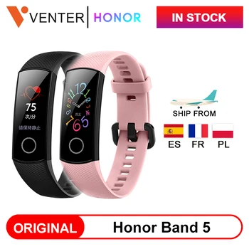 

Original Honor Band 5 Band5 Fitness Tracker Colorful Screen Heart Rate Blood Oxygen Detect Sleep Monitor Swimming Track