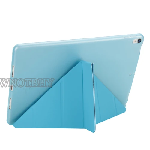 Чехол для iPad air 3 iPad Pro 10,5, мягкий силиконовый чехол из ТПУ с откидной крышкой из искусственной кожи - Цвет: sky blue
