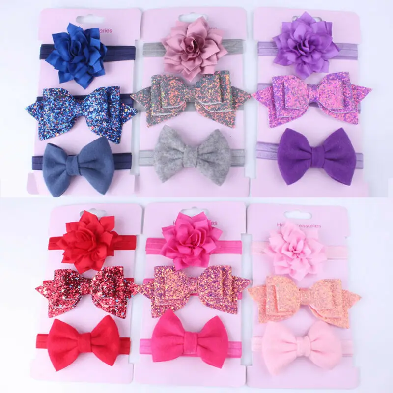 AccessoriesHeadwear 3 шт./компл. Симпатичные носки для маленьких девочек повязка на голову с бантом для новорожденных эластичный повязка для волос с реквизит для фотосессии, опт, подарок