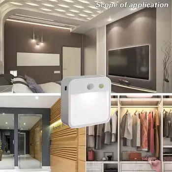 

Human Sensor Night Light LED Light Control Wardrobe Lamp Cabinet Light Corridor Lamp Small Table Lamp Wall Lamp