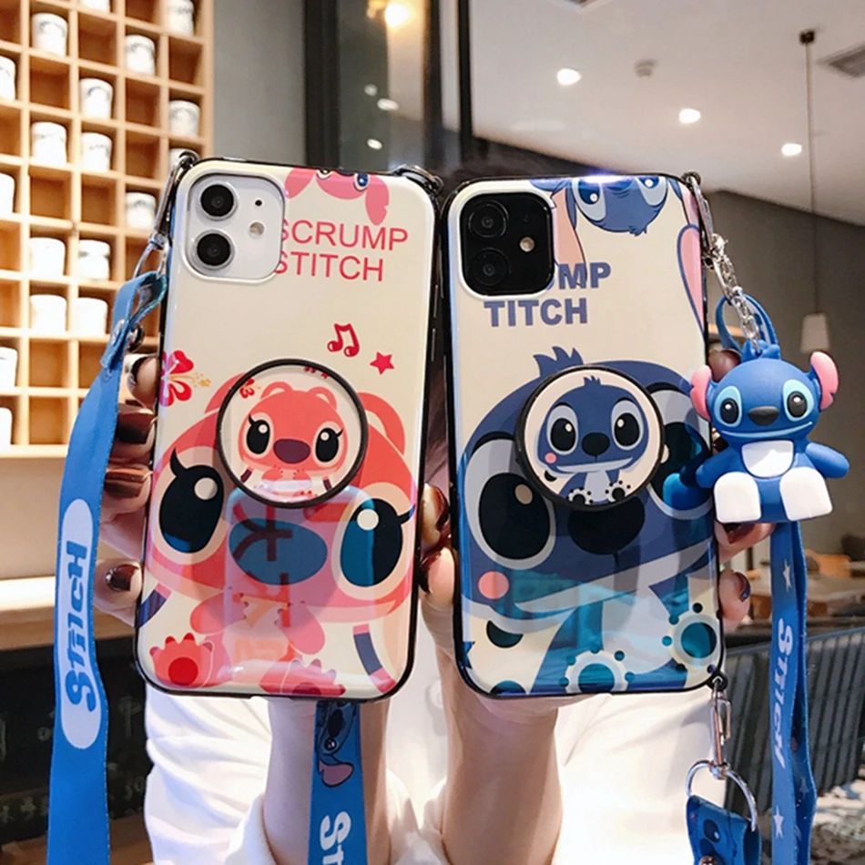 Ститч чехол для телефона для IPhone 11 Pro Max XR XS чехол милый силиконовый чехол для IPhone 7 8 6s Plus чехол для телефона мультяшный Мягкий ТПУ чехол