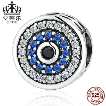 

Blue eyes wholesale Diy 925 sterling silver original spacer beads natural stone for jewelry making Fit charm pandora bracelet