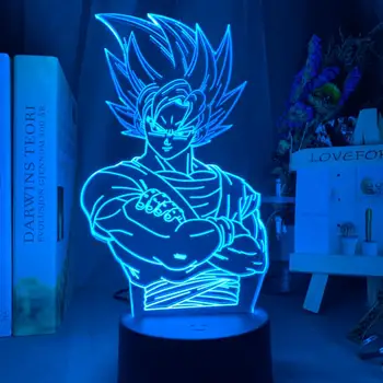 

LED Night Light Dragon Ball Z Vegeta Super Action Figure Multi Color Optical Engraved 3D Illusion Table Lamp Home Decoration
