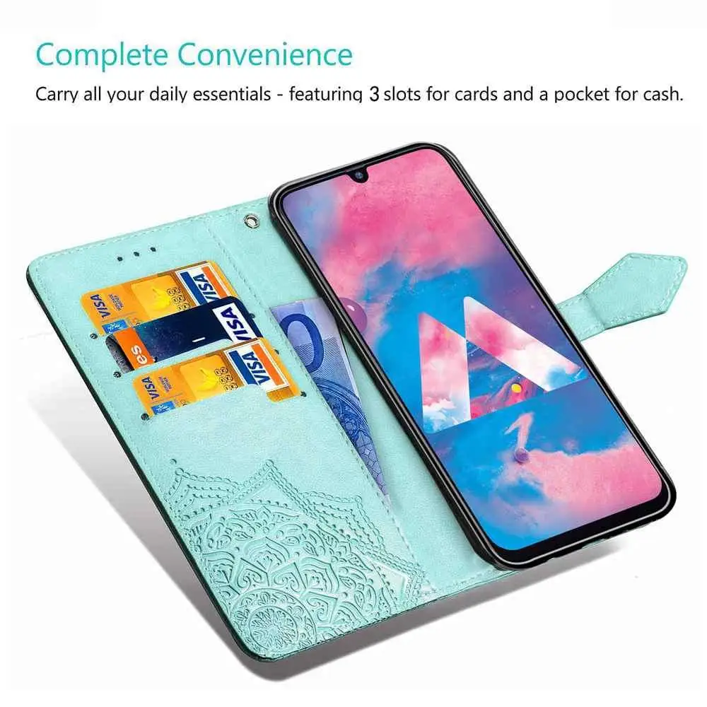 Кожаный флип-чехол для samsung Galaxy Note 10 Pro S8 S9 S10 плюс M10 M20 J4 J6 A6 A8 плюс A7 A9 цветочный чехол-портмоне с рисунком