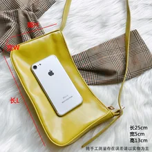 Ранняя осень стиль не-мейнстрим дизайн коммутирующий сплошной цвет воск масло кожа багет подмышек Сумка на плечо/ручная B