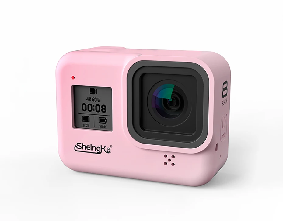Sheingka силиконовый чехол, защитный чехол с ремешком на руку для Gopro Hero 8, противоударный чехол, мягкий чехол, аксессуары для камеры