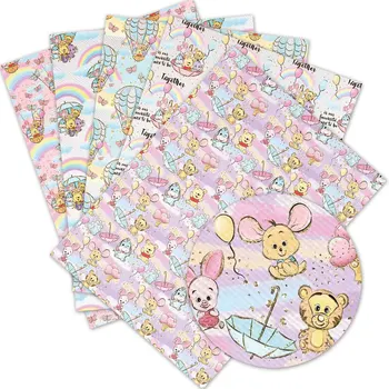 

Diy accessories 30*136cm Christmas Santa Claus Printed Faux Synthetic Leather Sheets for Bow,DIY handmade Materials L416