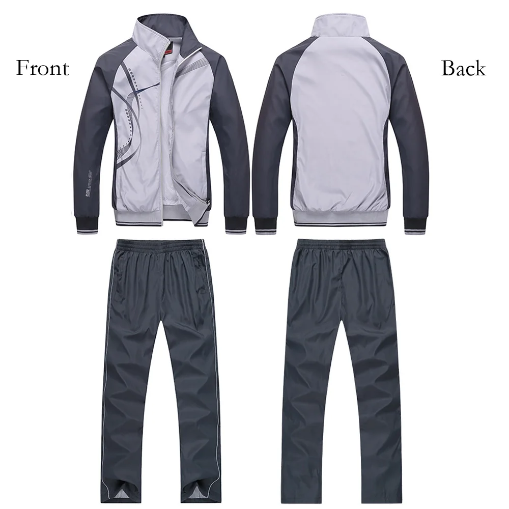 ECTIC, мужской комплект, комплект для бега, осенняя спортивная одежда, комплект из 2 предметов, спортивный костюм, куртка+ штаны, спортивный костюм, одежда, спортивный костюм