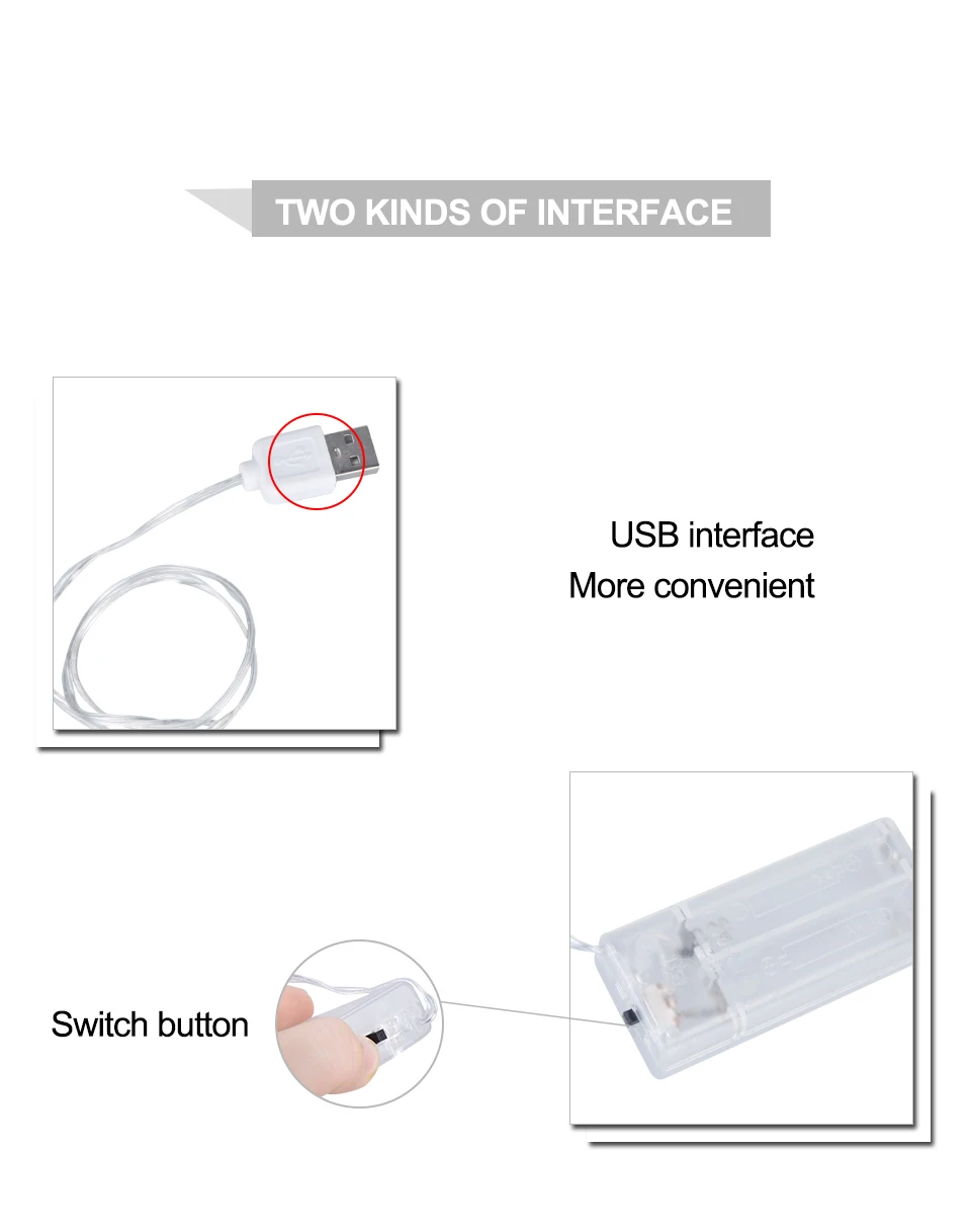 Праздничный светильник ing 1,5 м, 3 м, 6 м, светодиодный светильник-гирлянда с зажимом для фото, с питанием от USB, на батарейках, Рождественский светодиодный Сказочный светильник s, декоративный светильник-гирлянда s