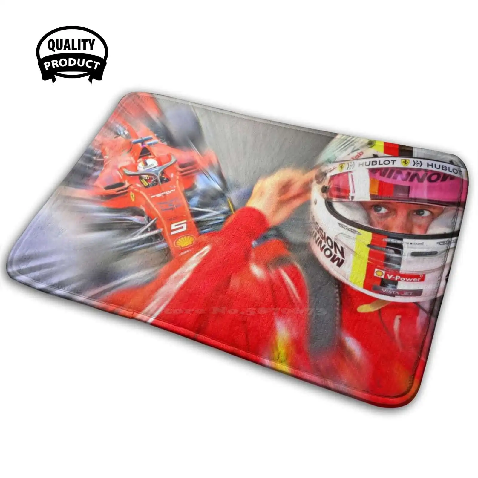 Vettoriale #5 Soft House Famiglia Antiscivolo Tappeto Tappeto Hag Racing Motorsport Cavallo Rampante Scuderia