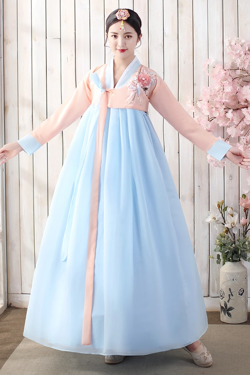 Korean Hanbok Dress Ancient Traditional Stage Dance Costume Women Asian Clothes Lady Palace Korea Wedding Oriantal Dance Cloth