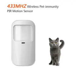 433MHz Wireless Pet-immunity PIR Motion Sensor Detector 15kg Pet Immune EV1527 Code Smart Home Security Host Alarm Accessories