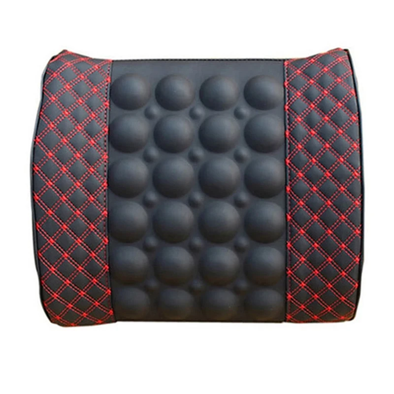 Car Electric Massage Back Cushion Soft Relief Vertebral Pain Lumbar Cushion Waist Support Massage Seat Pillow Home Office Chair