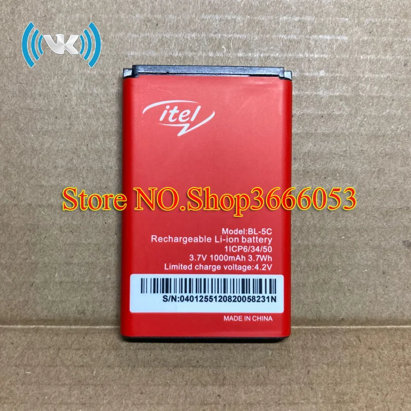 VK New 1000mAh 3.7Wh 3.7V BL-5C Replacement Battery For itel external rechargeable Li-ion bateria Li-Polymer Batteries | Мобильные