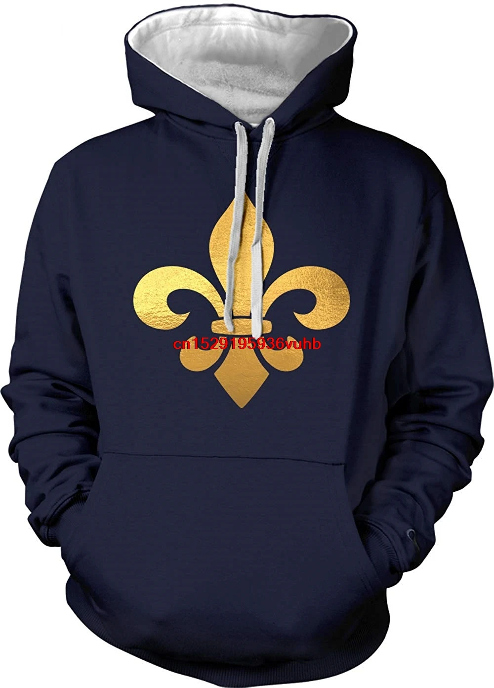 Gold Fleur De Lis-Mardi Gras Орлеан унисекс толстовка с капюшоном