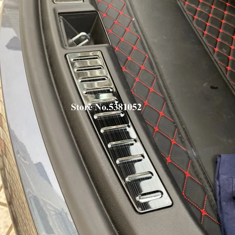 Для Tesla модель S автомобильный Стайлинг багажник ВНУТРЕННИЙ Задний бампер протектор порога Накладка задняя защита педали автомобильные аксессуары