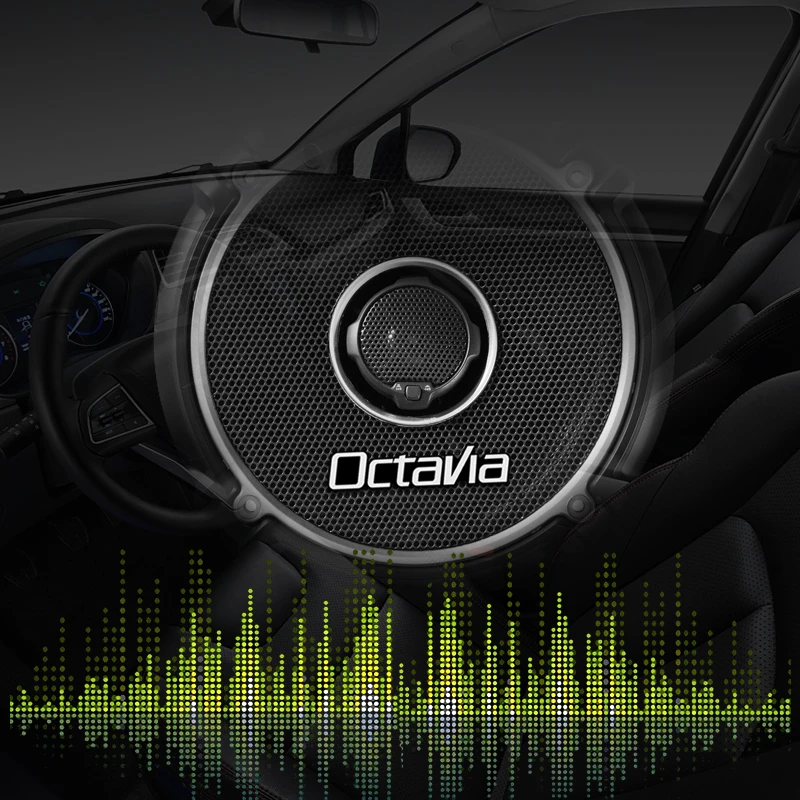10pcs 3d Aluminum Speaker Stereo Speaker Badge Emblem Sticker For Skoda  Octavia A5 A7 A9 2017 2018 Accessories Car Styling - Interior Mouldings -  AliExpress