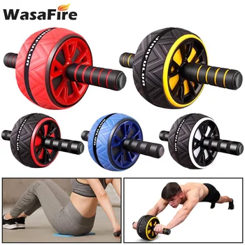 

ABS Abdominal Rollers Exercise Wheel Mute Roller Arms Back Belly Core Trainer Training Supplies Home Gym Fitness Equipment