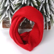Зимний шарф для девочек и мальчиков; вязаный детский шарф-кольцо; Детский шарф; хлопковый плотный шарф-воротник для девочек и женщин