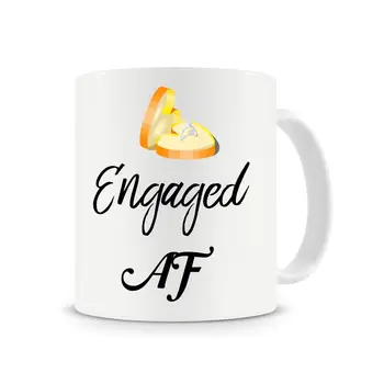 

Engaged AF Mug,Gift for Her,Engagement Gifts,Best Wife,Wifey,Wedding Mug Cup with Stirring Spoon
