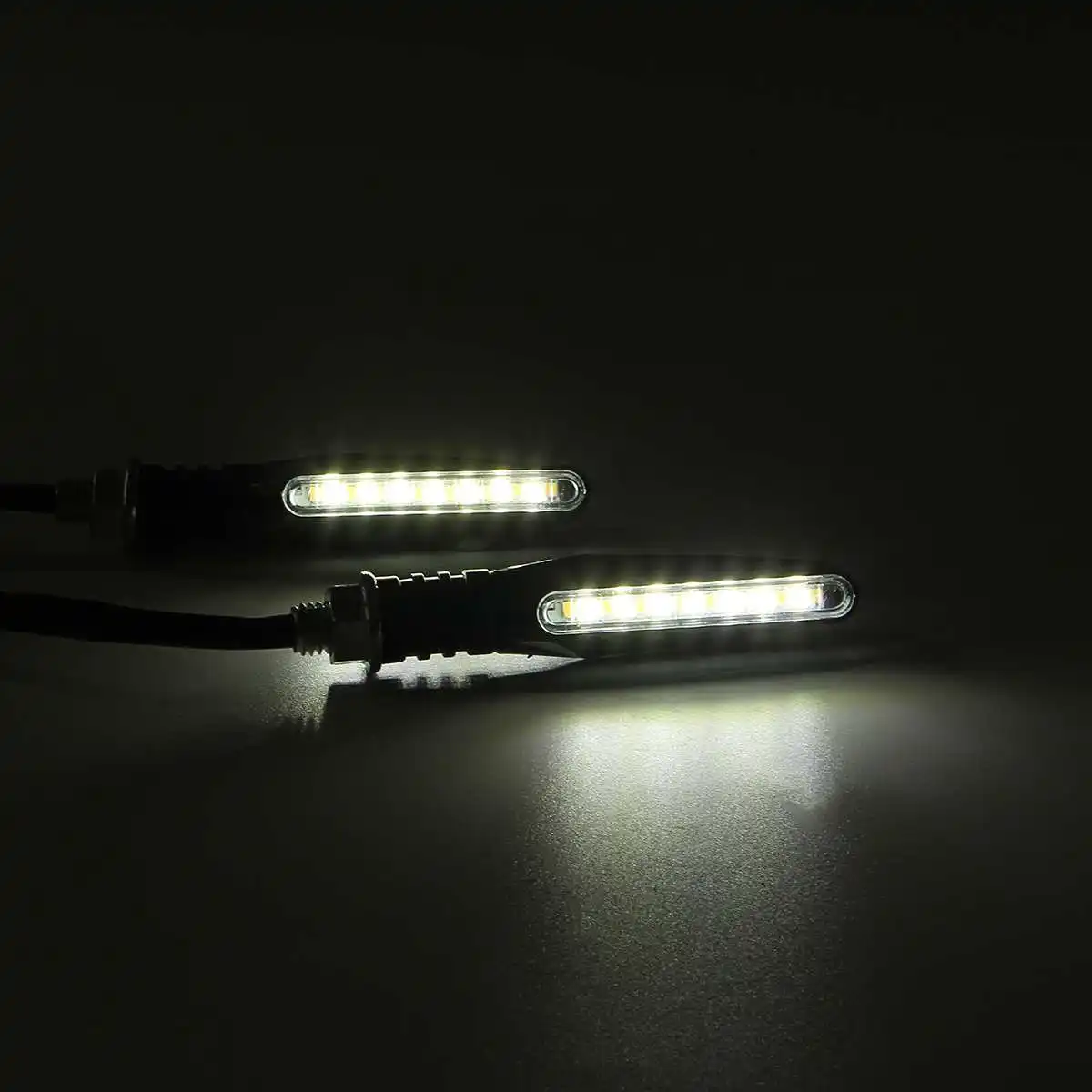 

Pairs 12V 15LED Motorcycle Turn Signals Light Flowing Sequential Water Flashing Blinker DRL Running Lights+DRL Lamp Spotlight